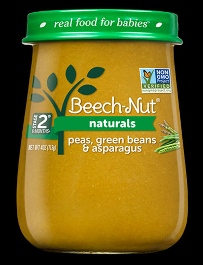 Beech Nut Stage2 Peas Green Beans Asparagus 4oz