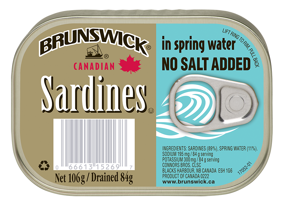 Brunswick Sardines Spring Water No Salt 106g – Aone Supermarkets