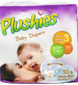 Plushies S6 Ultra-Thin Baby Diapers 20s