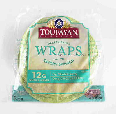 Toufayan Wraps Savory Spinach 5s