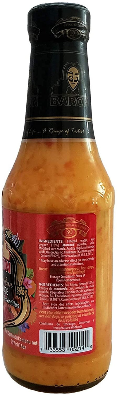 Baron West Indian Hot Sauce 397g