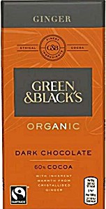 Grn & Black Ginger Dark Chocolate 90g