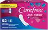 Carefree Acti Fresh Long Unscented Pantiliners 92s