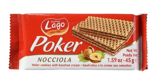 Gastone Lago Poker Hazelnut Wafer 45g