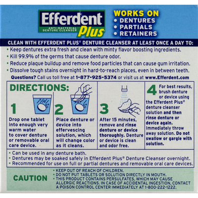 Efferdent Anti Bacterial Denture Cleanser 36