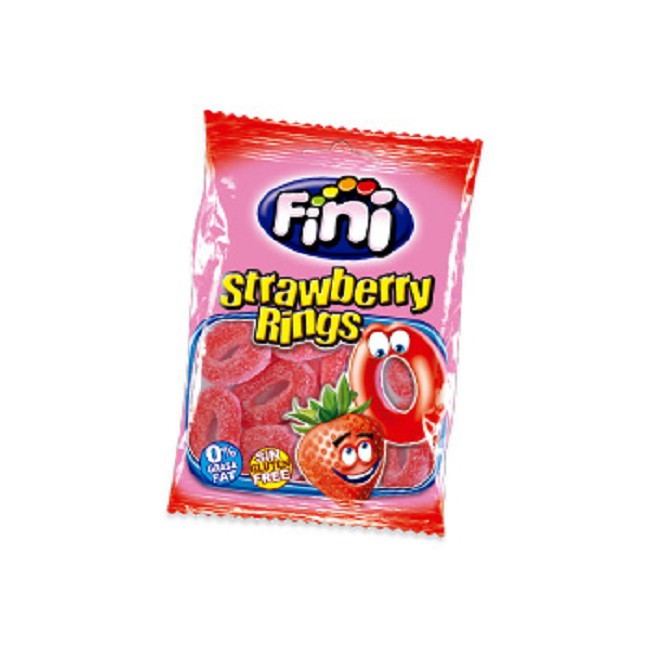 Fini Jelly Strawberry Rings 100g