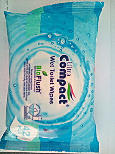 Ultra Compact Wet Toilet Wipes 42s